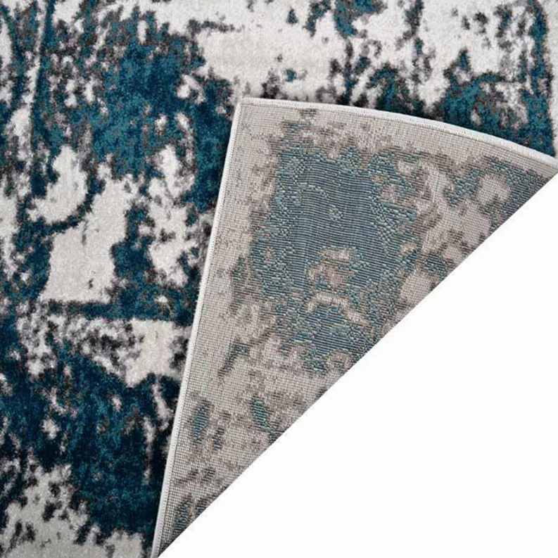Rugsotic Carpets Machine Woven Heatset Polypropylene Area Rug Abstract 8'x10' Ivory Blue2