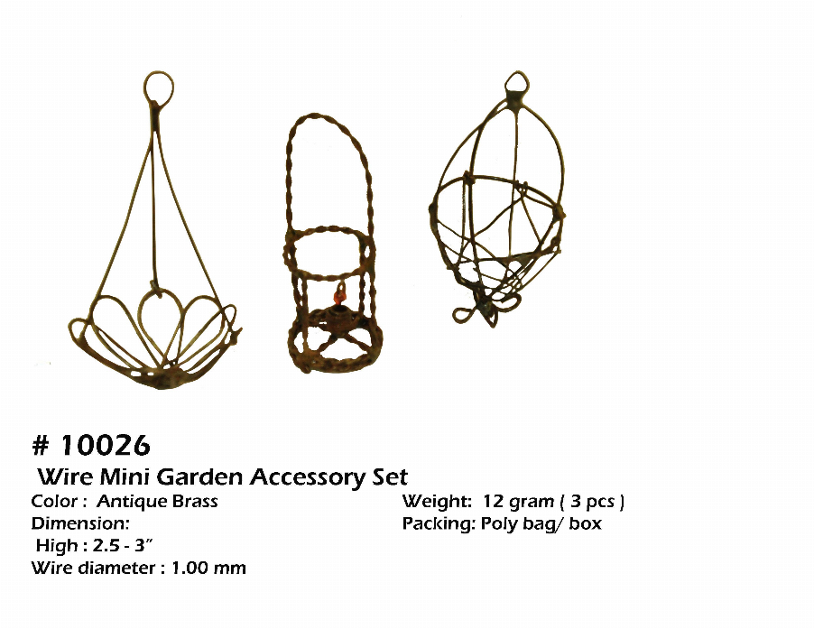 Fairy Garden Miniature Wire Accessory Set
