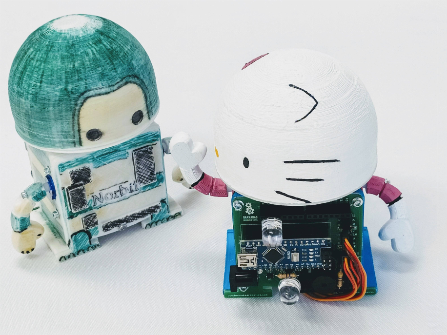 Barnabas-Bot: Arduino-Compatible 3-D Printed Robot Kit (Ages 9-12)
