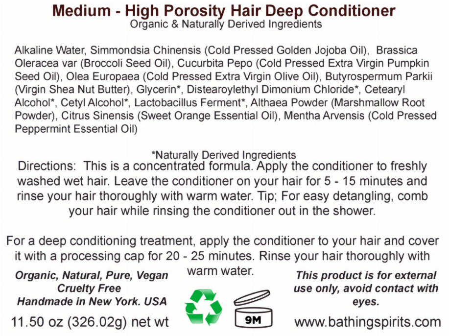 Medium - High Porosity Hair Deep Conditioner