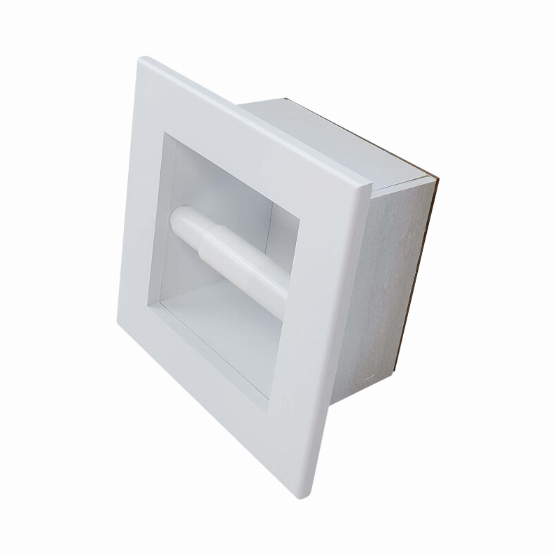 Tavares Recessed Solid Wood Toilet Paper  7 x 8.5"  14 White Enamel