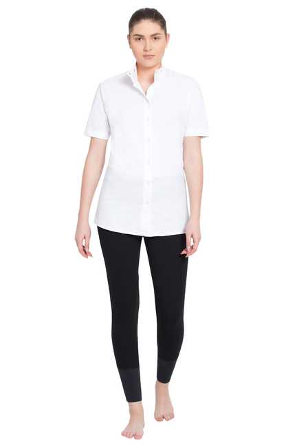 TuffRider Ladies Starter Short Sleeve Show Shirt  32  White 
