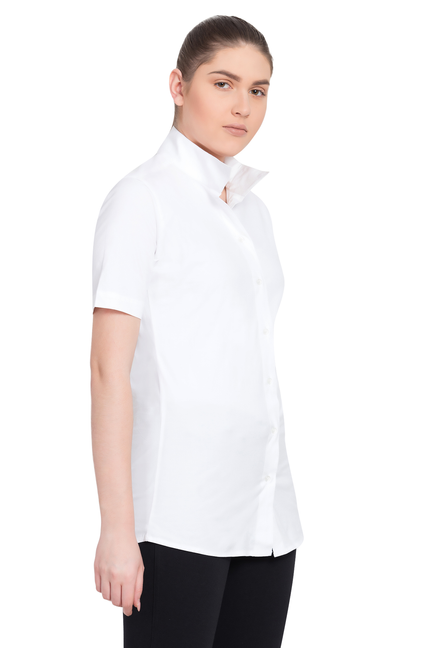 TuffRider Ladies Starter Short Sleeve Show Shirt  34  White 