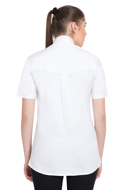 TuffRider Ladies Starter Short Sleeve Show Shirt  36  White 