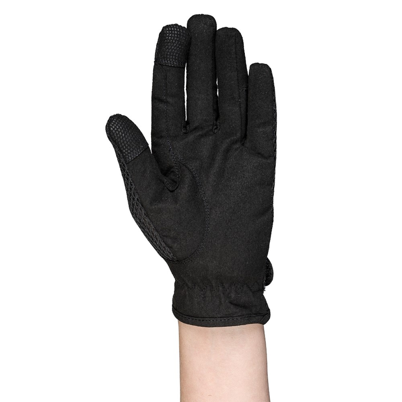 TuffRider Ladies Double Up Air Mesh Half Chap and Glove Set Large  Black
