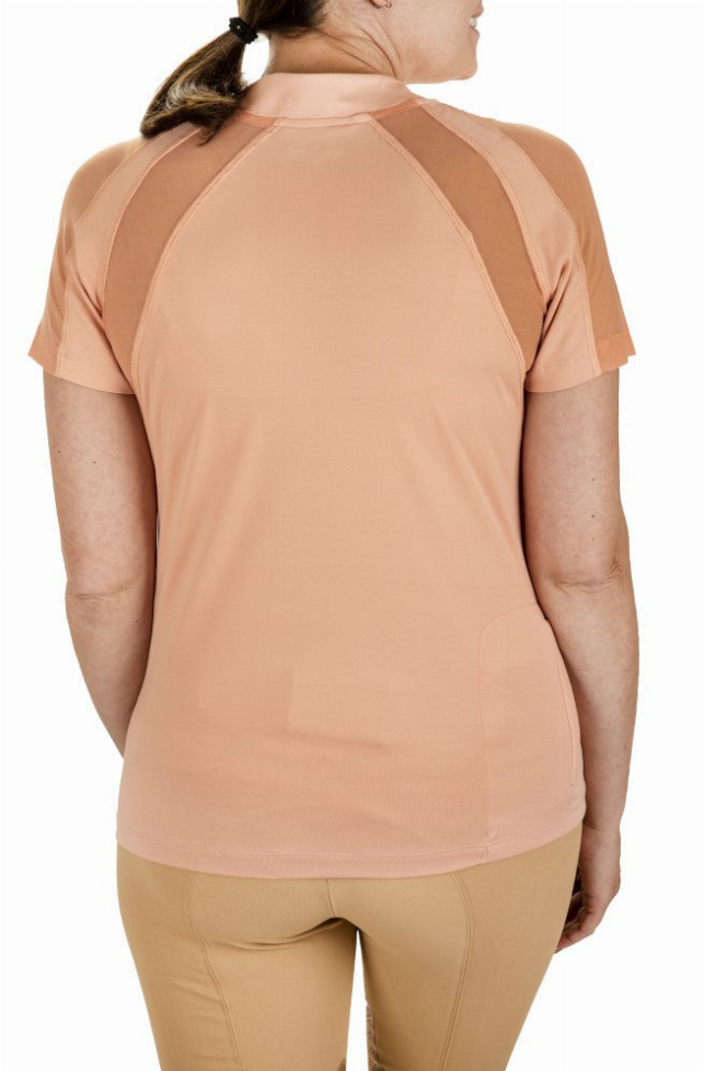 EcoRider by Equine Couture Ella Short Sleeve Sport Shirt 1X Coral