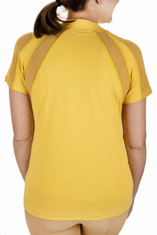 EcoRider by Equine Couture Ella Short Sleeve Sport Shirt 3X Marigold