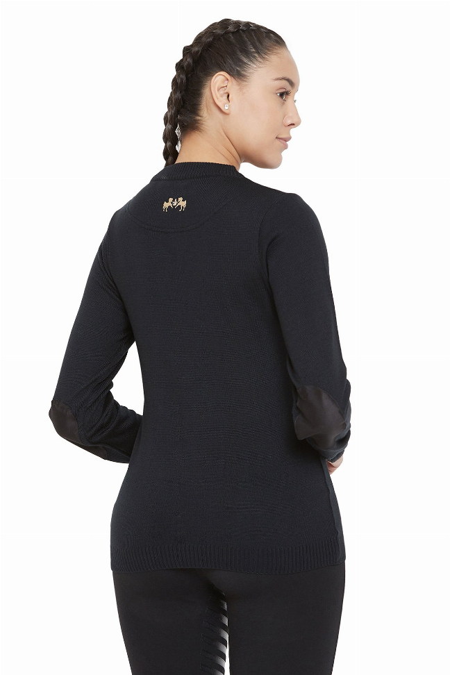 Equine Couture Ladies Icelandic Sweater S Black