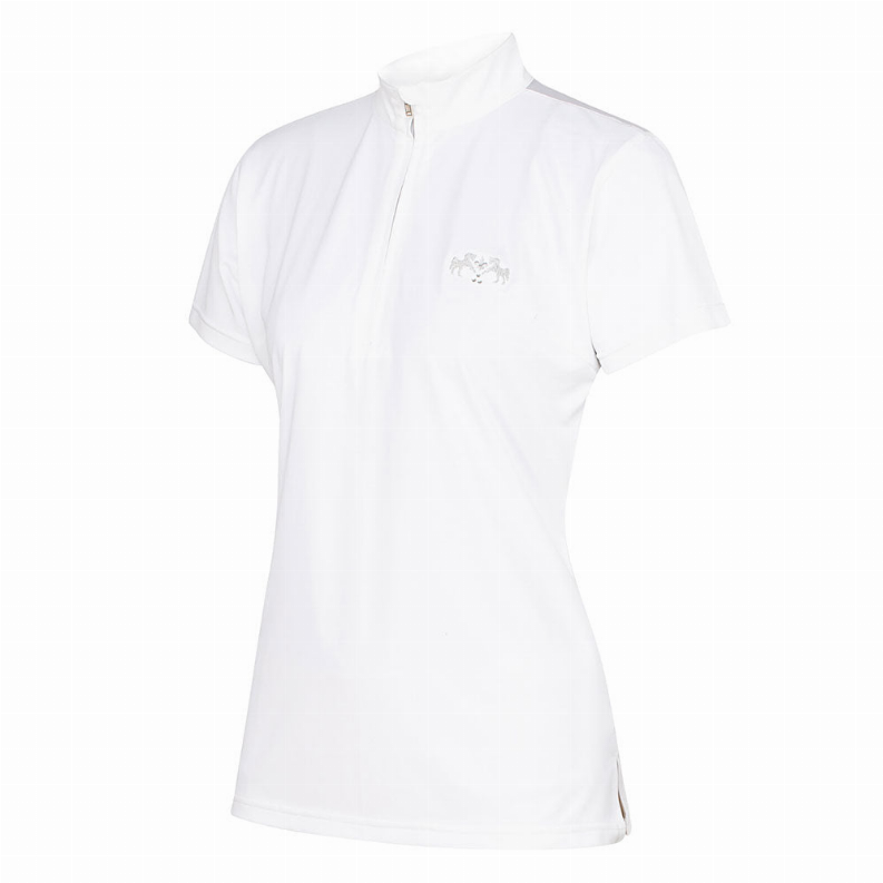 Equine Couture Ladies Giana EquiCool Short Sleeve Show Shirt M White