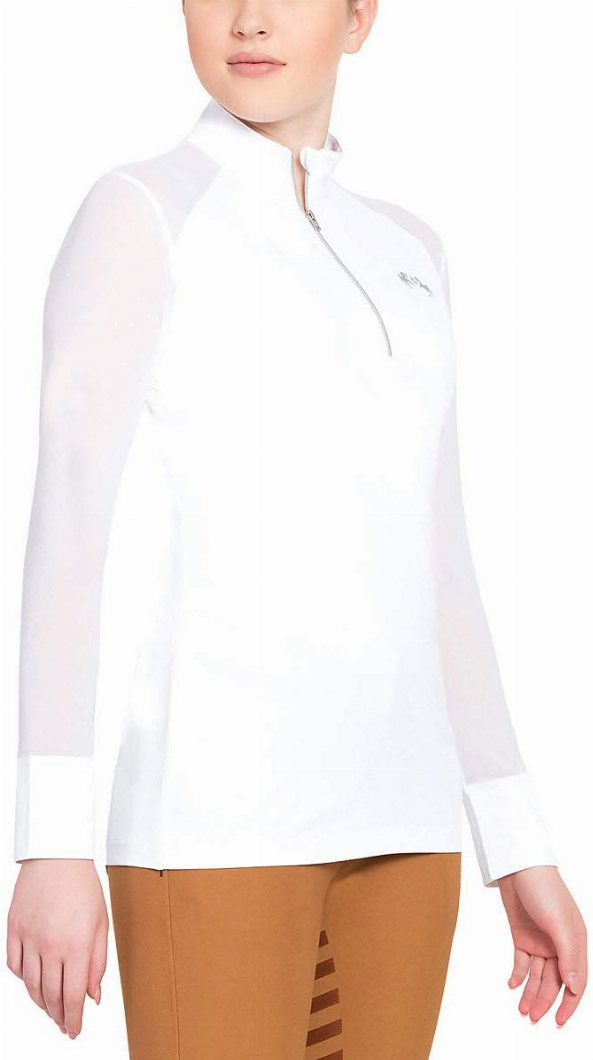 Equine Couture Ladies Erna EquiCool Long Sleeve Sport Shirt X-Large White