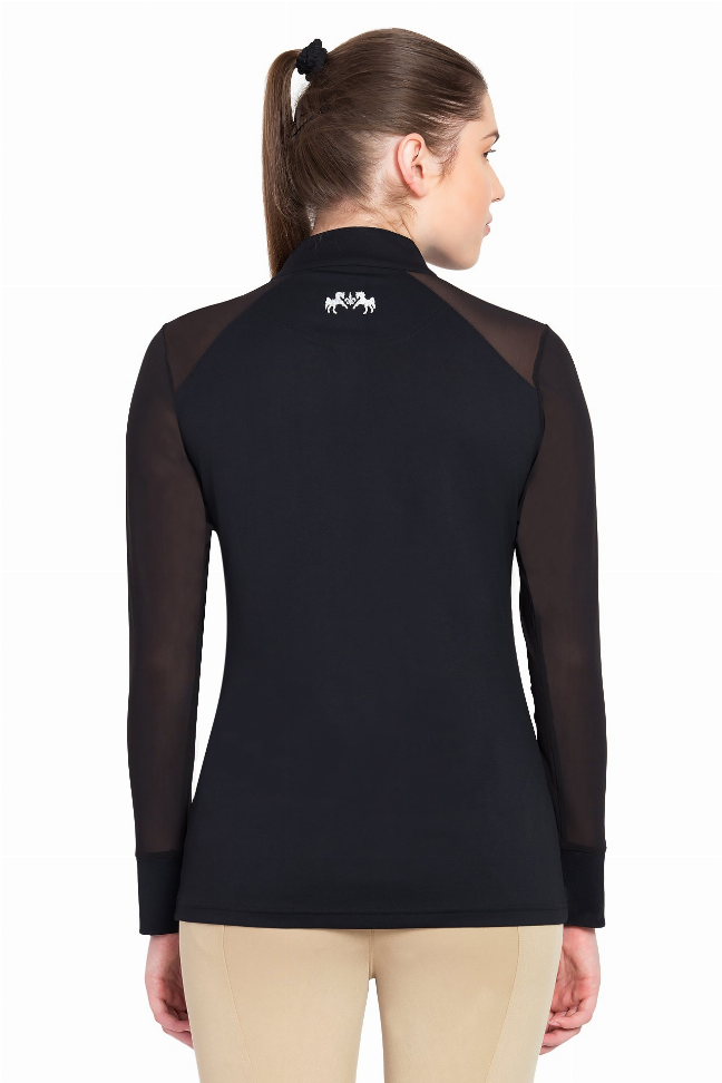 Equine Couture Ladies Erna EquiCool Long Sleeve Sport Shirt XX-Large Black