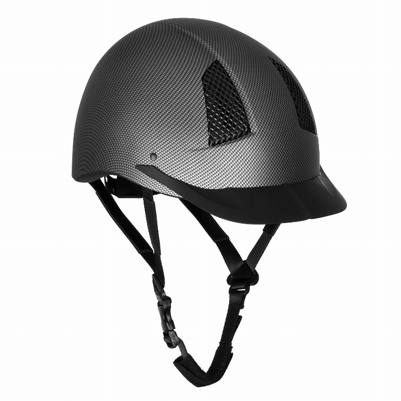 TuffRider Carbon Fiber Shell Helmet| Schooling Protective Head Gear for Equestrian Riders - SEI Certified, Tough and Durable - B