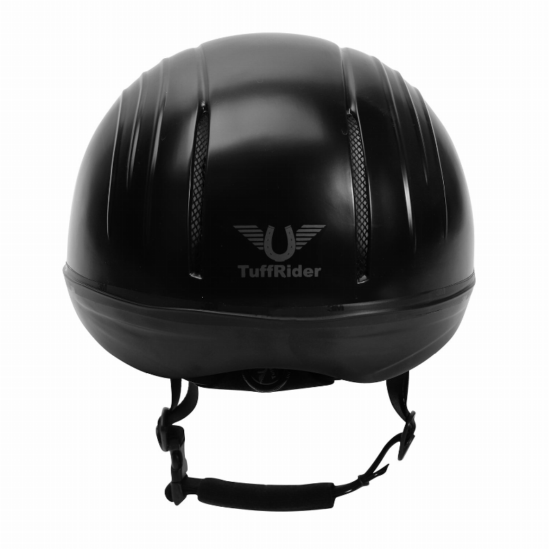 TuffRider Starter Basic Horse Riding Helmet Protective Head Gear for Equestrian Riders - SEI Certified L Black