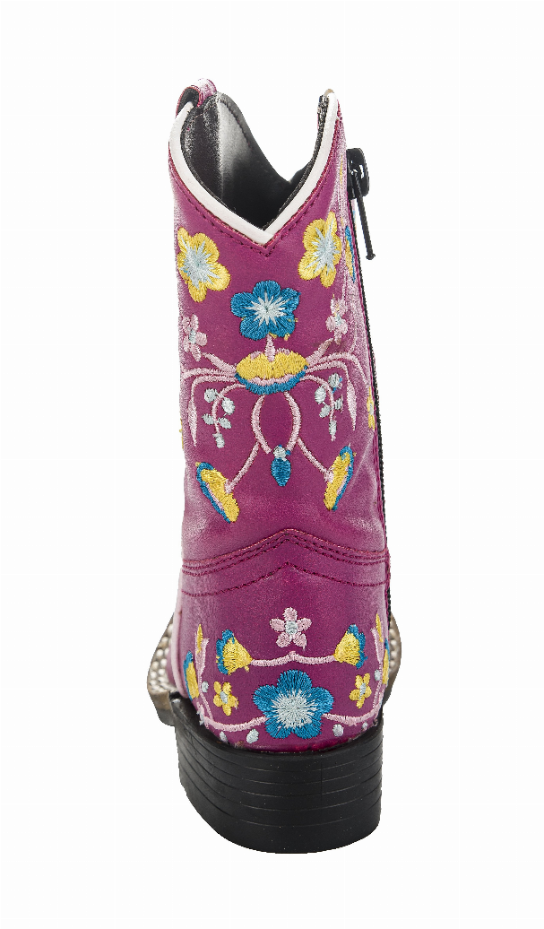 TuffRider Toddler Floral Cowgirl Western Boot - 4 Pink