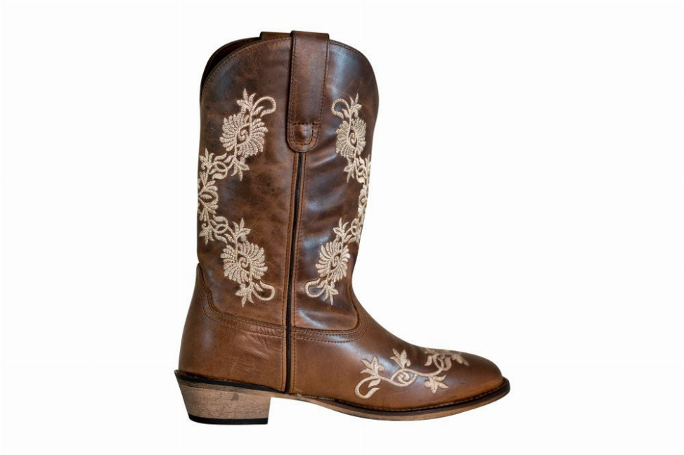 TuffRider Ladies Mormon Square Toe Western Boot 9.5 Brown