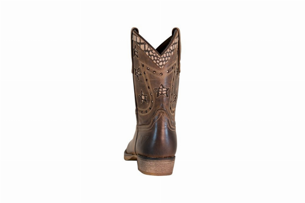 TuffRider Toddler's Rocky Mountain Square Toe Western Boot - 5 Brown