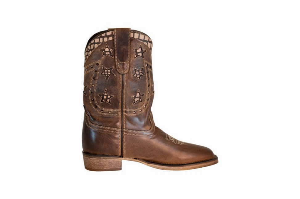 TuffRider Toddler's Rocky Mountain Square Toe Western Boot - 6 Brown
