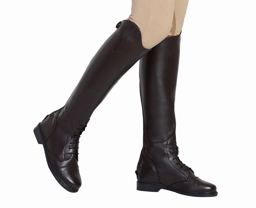TuffRider Women Synthetic Leather Starter Back Zipper Field Boots 7 Mocha