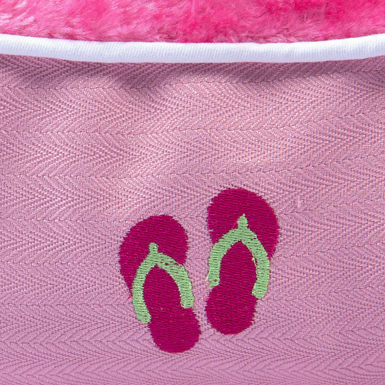 Halo Flip Flops Rectangular Dog Bed - M Pink
