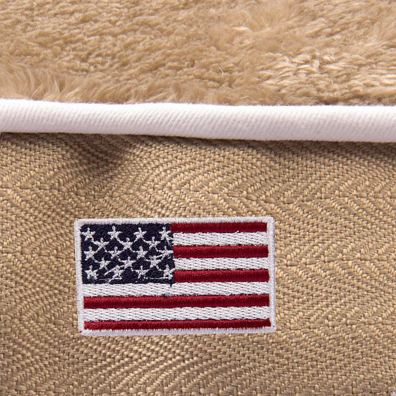 Halo American Flag Round Dog Bed