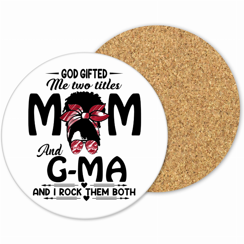Two Titles Mom Mug and Coaster Set - Mom and GMa