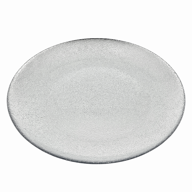 AURA Gilded Glass Plate - 11" Dinner Plate Silver