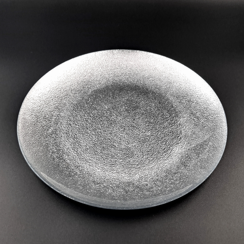AURA Gilded Glass Plate - 11" Dinner Plate Silver