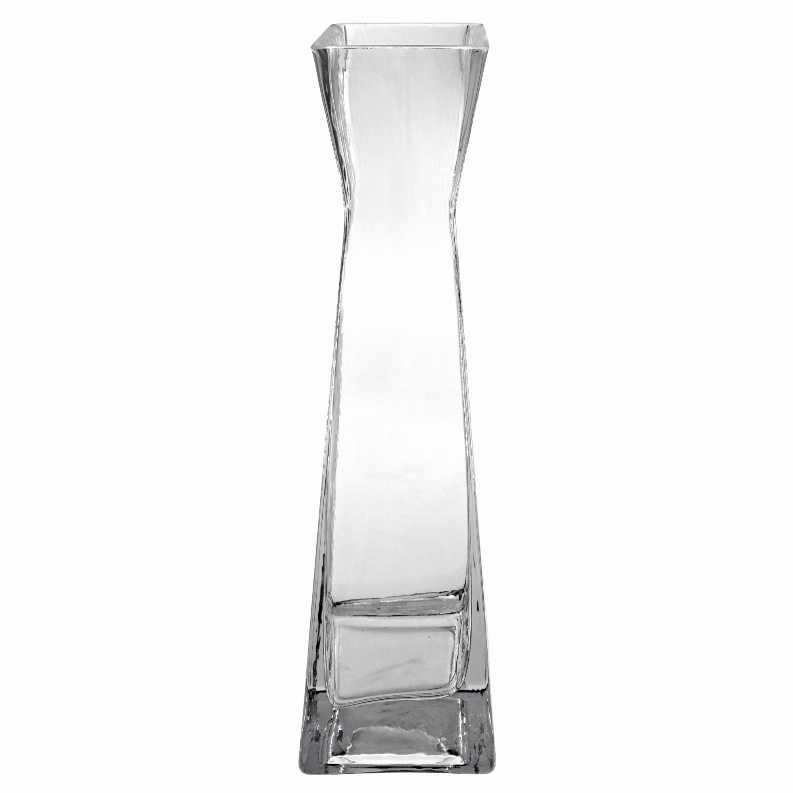 VERRE Clear Glass 12" Square Vase