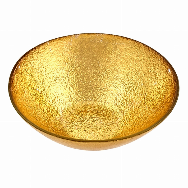 AURA 6" Gilded Glass Soup Bowl - 6" Gold