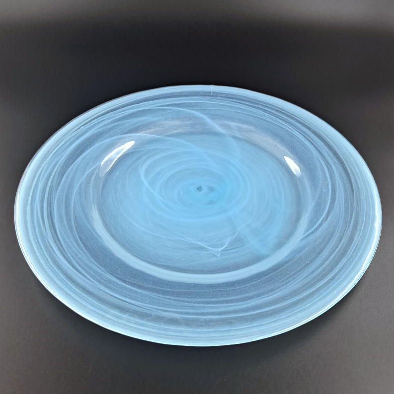 NUAGE 13" Glass Charger Plate 13" Aqua