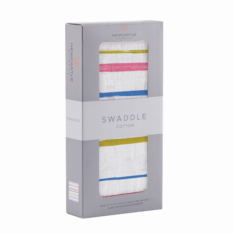 Watercolor Stripe Cotton Swaddle