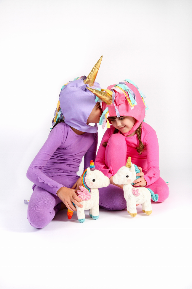 Unicorn Pajama Costume 18-24 months Pink Hat