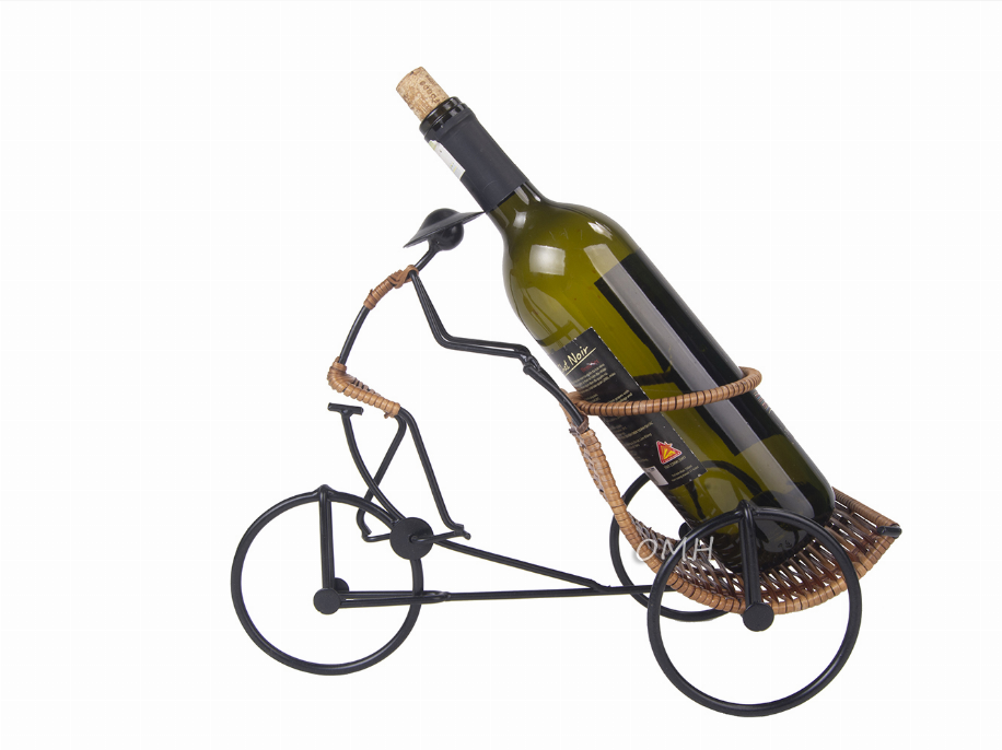 Asian Style Rickshaw Cyclist Wine Holder