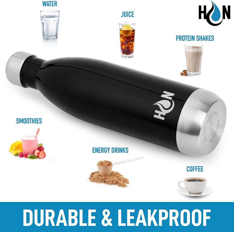 Hydration Nation Double Wall Insulated Water Bottle 25OZ MDNGHT-BLK