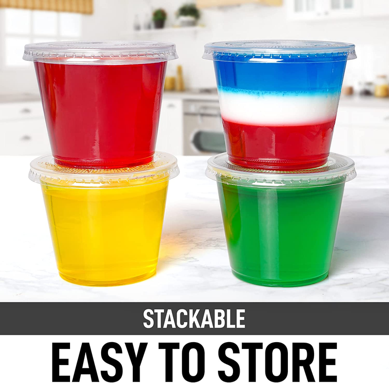 Clear Jello Shot Cups with Lids 5oz 5oz