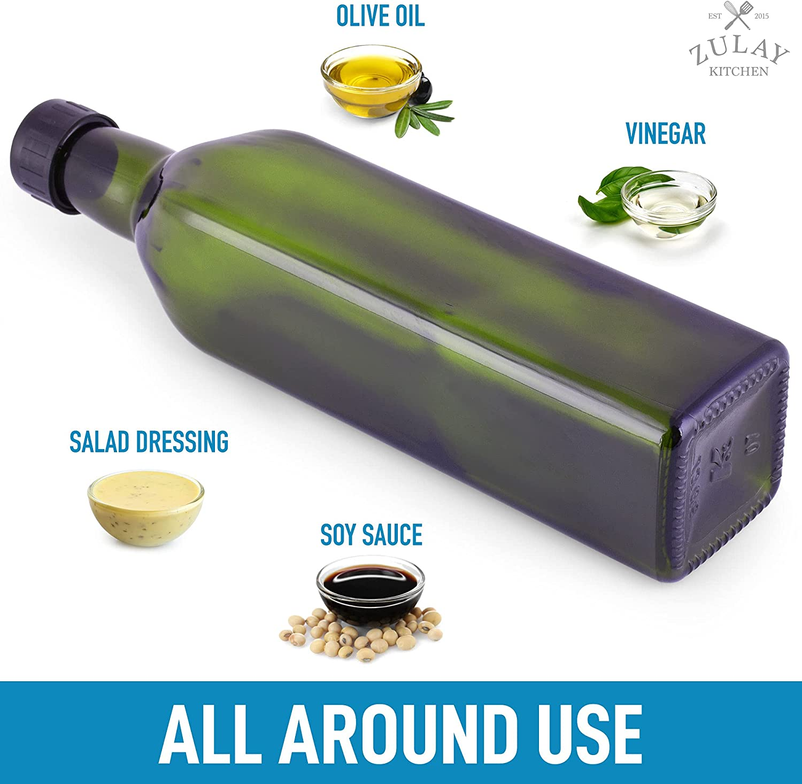 Olive Oil Dispenser Bottle with Accessories CLRGRN