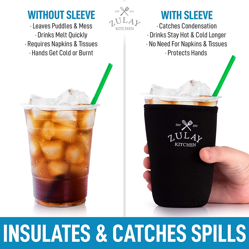 Reusable Iced Coffee Sleeve BLK