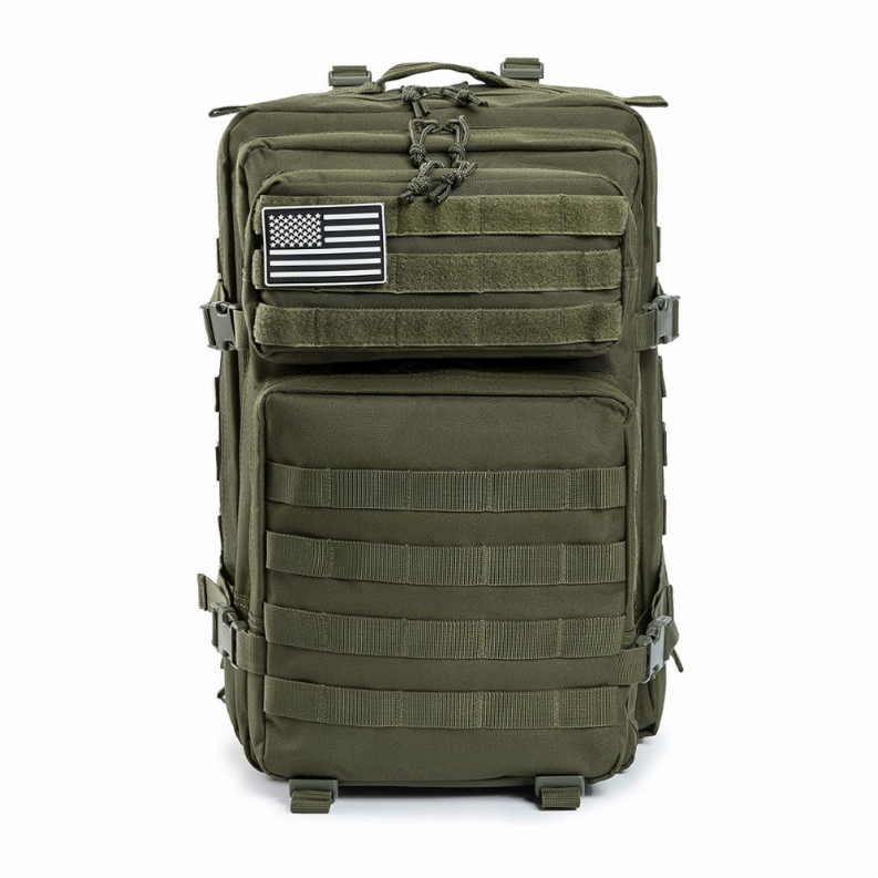 Tactical Military 45L Molle Rucksack Backpack - Army Green