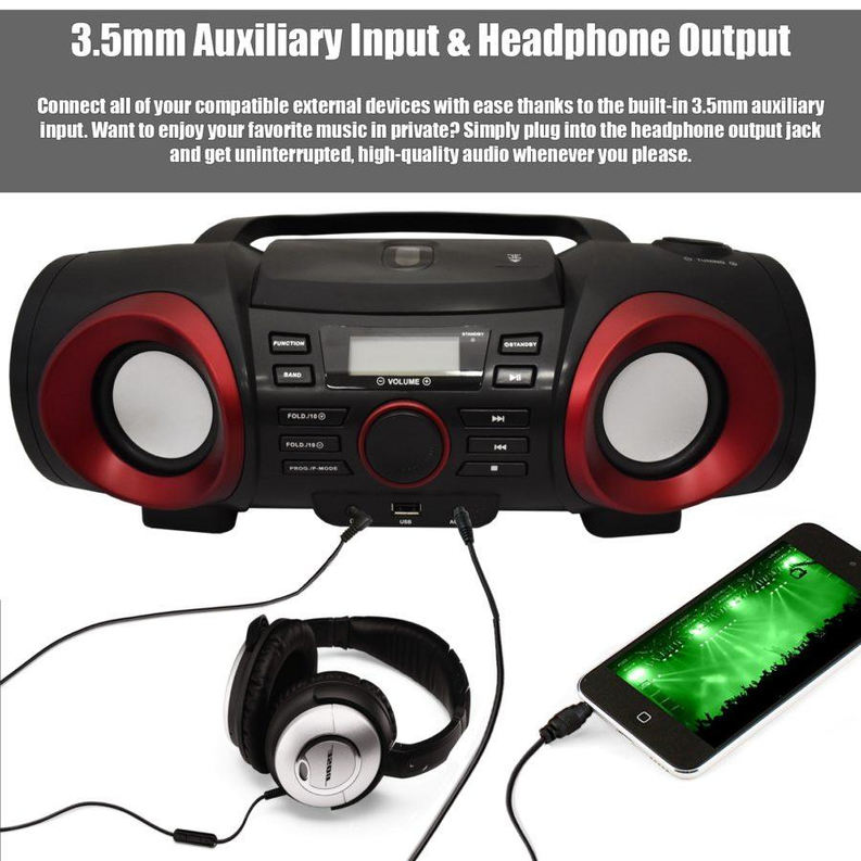 MP3/CD Boombox with Bluetooth