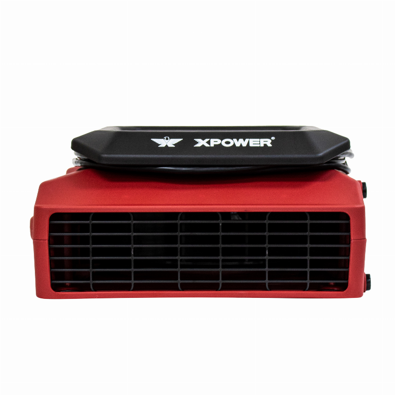 XPOWER PL-700A 1/3 HP 1050 CFM 3 Speed Low Profile Air Mover, Floor Fan, Carpet Dryer with Built-in Power Outlets