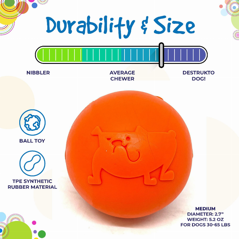 SP Smile Ball Ultra Durable Synthetic Rubber Chew Toy & Floating Retrieving Toy