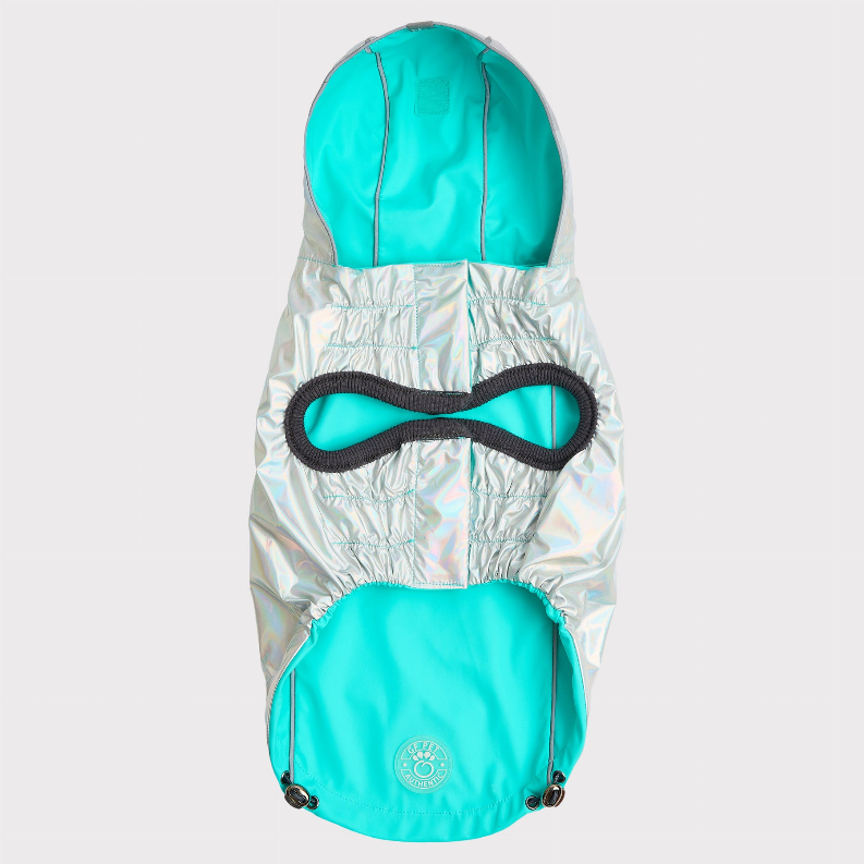 GF Pet Reversible Raincoat XL Neon Aqua