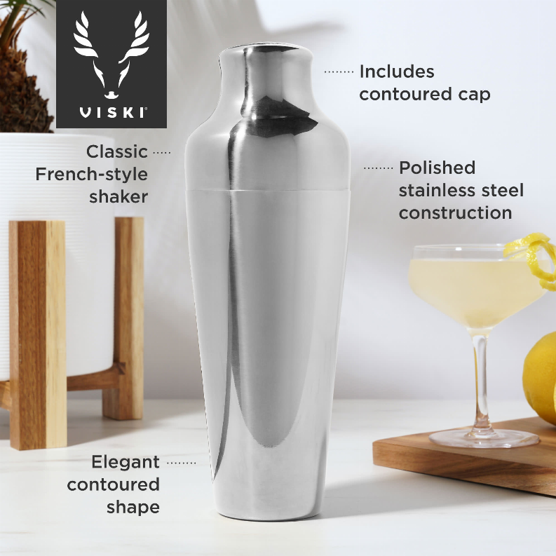 Silver Parisian Cocktail Shaker by Viski