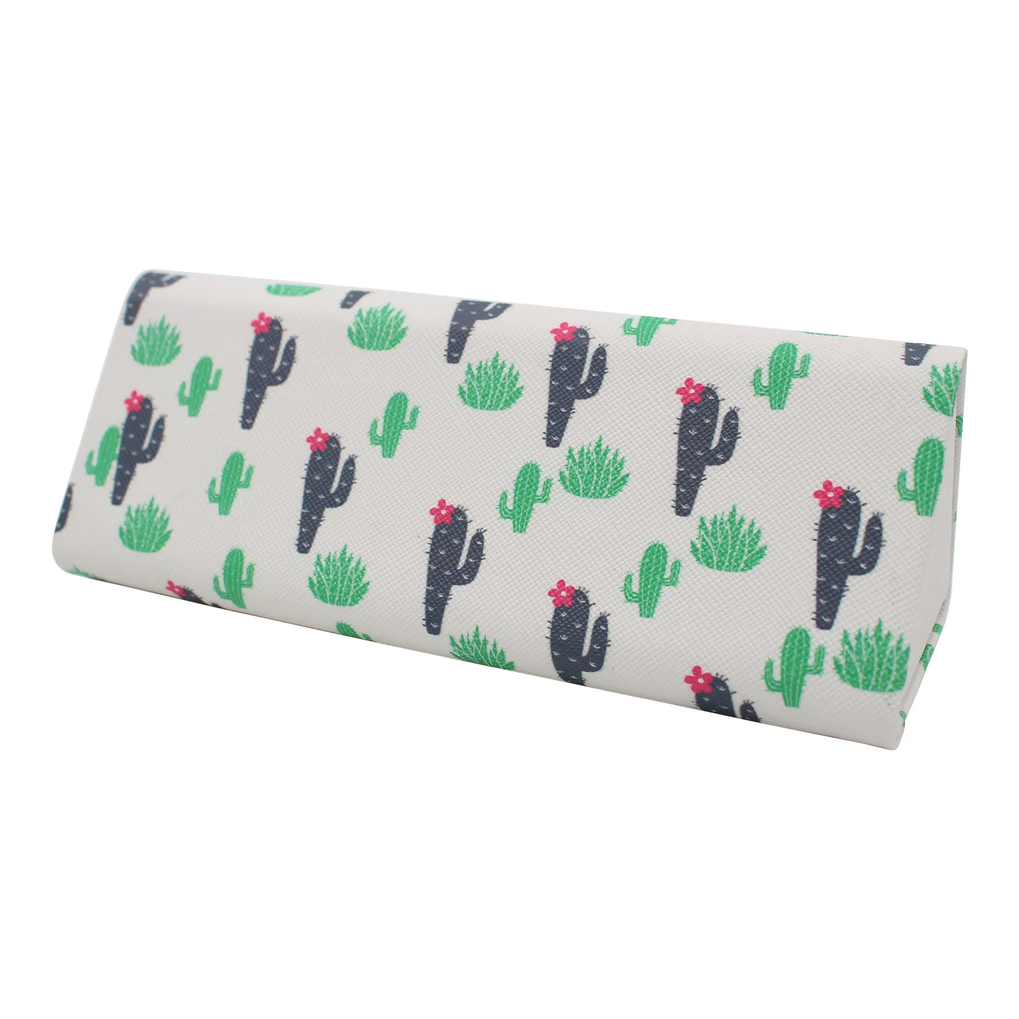 Adorable Cactus Leather Glasses Case - Succulent Terrarium (Small)