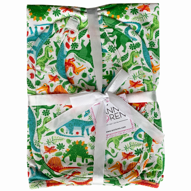 AnnLoren Baby Toddler Boy Blanket & Bib Gift Set 2 piece Knit Cotton