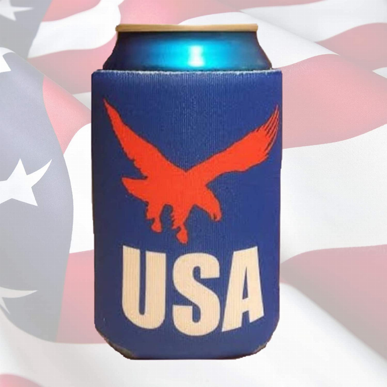 Patriotic USA Can Cooler - Soaring Eagle - America Coolie