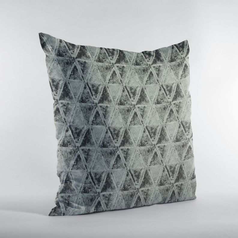 Plutus Velvet With Foil Printing Luxury Throw Pillow Double sided  22" x 22" Noir