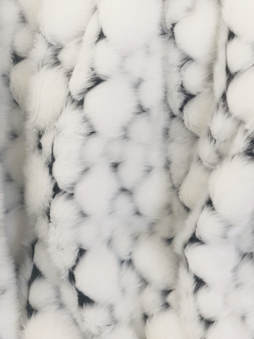 Plutus Faux Fur Luxury Throw Blanket 80L x 90W Twin XL White and Black