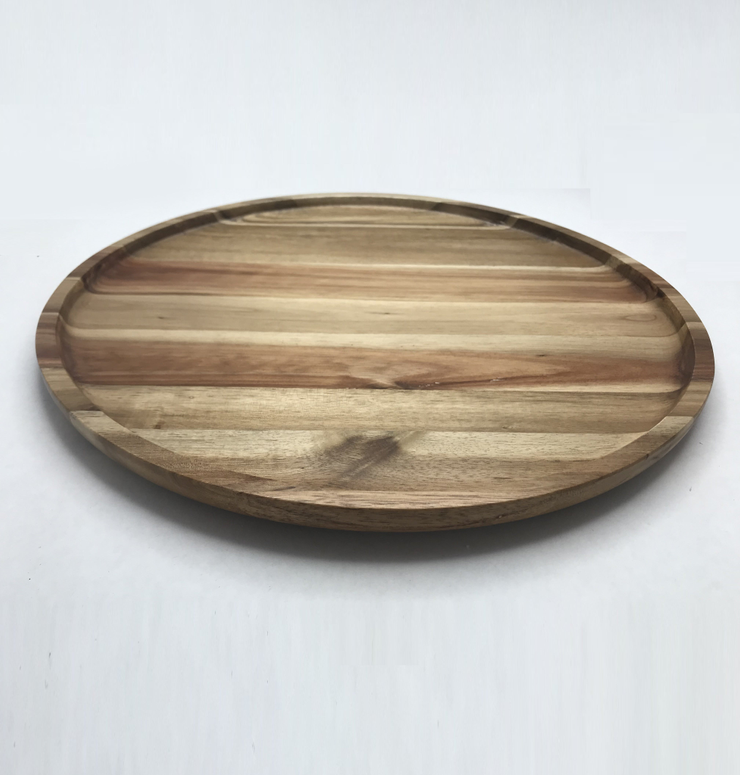 Acacia round Plate / Platter 16" Diameter  Wood