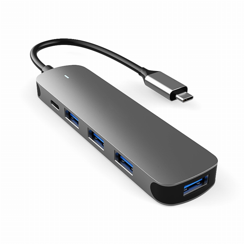USB C Hub, uni 4-in-1 USB C Adapter with 3 USB 3.0 Ports, 100W USB-C PD Charging Port Thunderbolt 3, USB Type C to USB 3.0 Adapt
